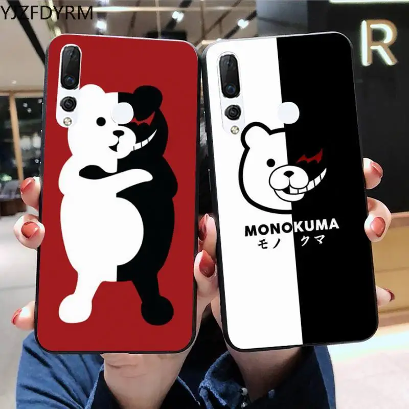 

YJZFDYRM Cute Kumamon Danganronpa Monokuma Phone Case Huawei Y6P Y8S Y8P Y5II Y5 Y6 2019 P Smart Prime Pro