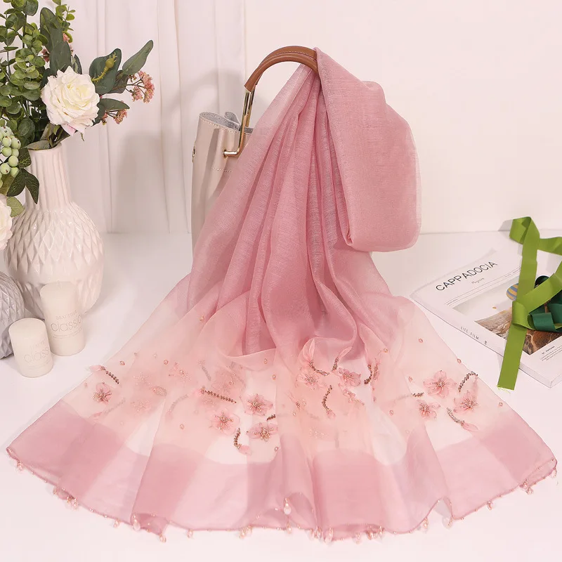 Новый осенне-зимний Шелковый шерстяной шарф женский теплый Прямая поставка с