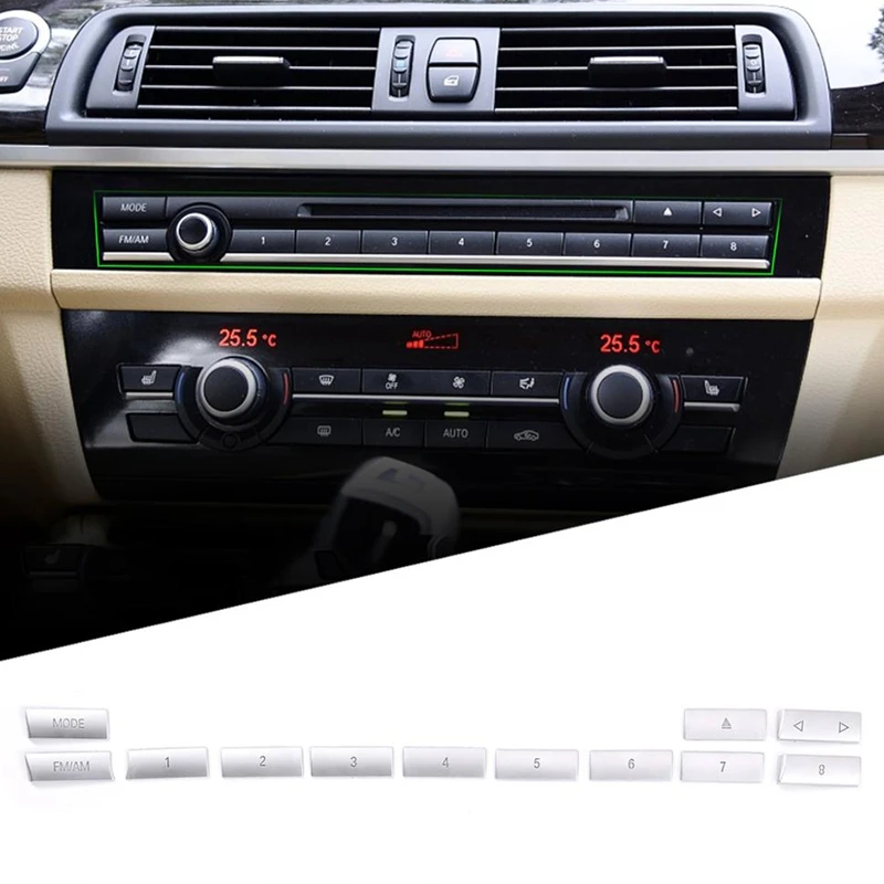 

Мультимедийный кондиционер, CD панель, кнопка, крышка, внутренние кнопки, наклейка, автомобильный Стайлинг для-BMW 5 серии F10 11-17