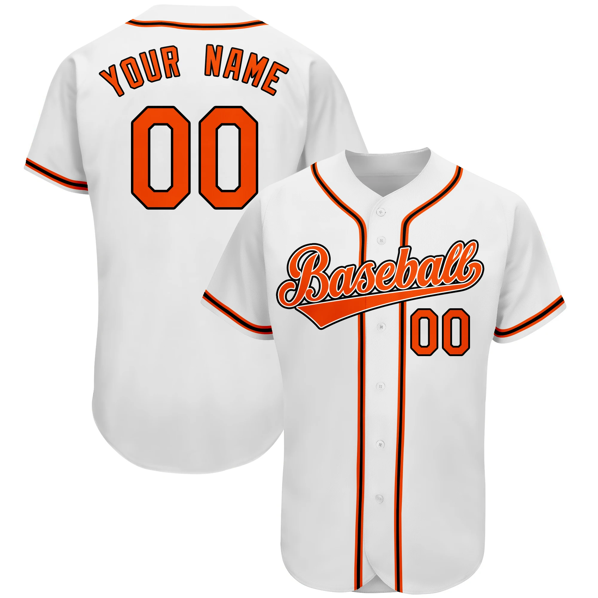 Customized Top Quality Baseball Jersey，Design Hip Hop Casual Men's Clothing，Small Button Down Tee Shirts With Team Name/Number
