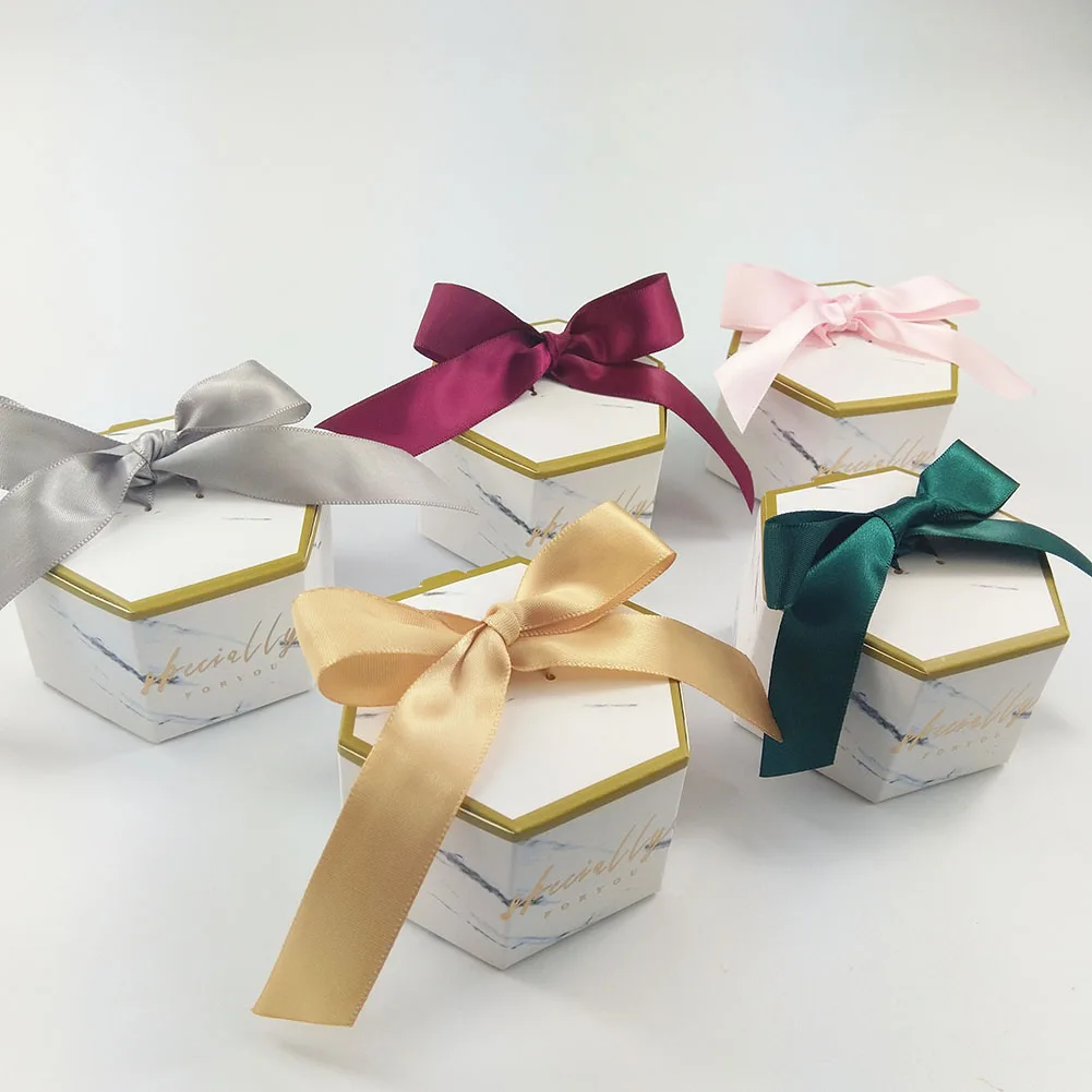 Новые Креативные Свадебные коробки для конфет в мраморном стиле Подарочная