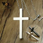 Уникальная подвеска Vnox с выгравированным крестом из Библии, Филиппийцам, я могу все для женщин и мужчин, ожерелье с Иисусом из нержавеющей стали