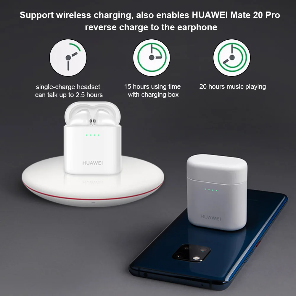 HUAWEI FreeBuds 2 Pro Наушники TWS беспроводные наушники Bluetooth 5,0 Вт/микрофон Водонепроницаемая гарнитура поддержка кости голосовой печати