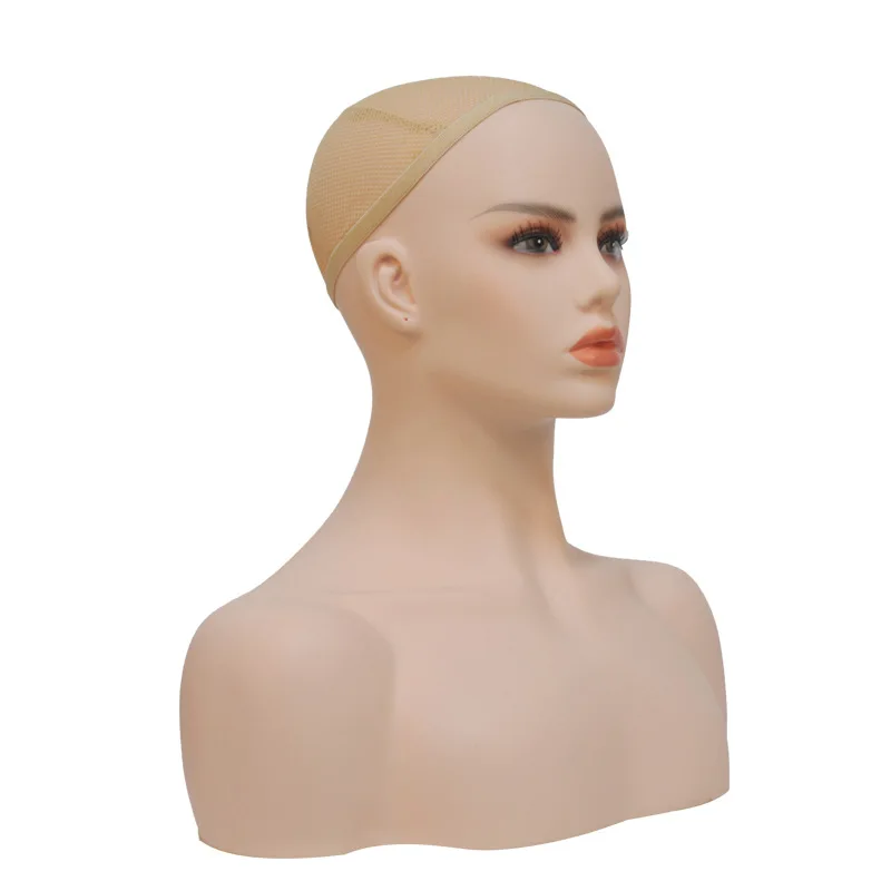 Реалистичный манекен женщина головы дисплей шляпа парик очки Алмазное ожерелье