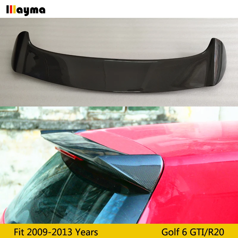Спортивный стиль задний спойлер на крышу из углеродного волокна губа для VW golf 6 GTI