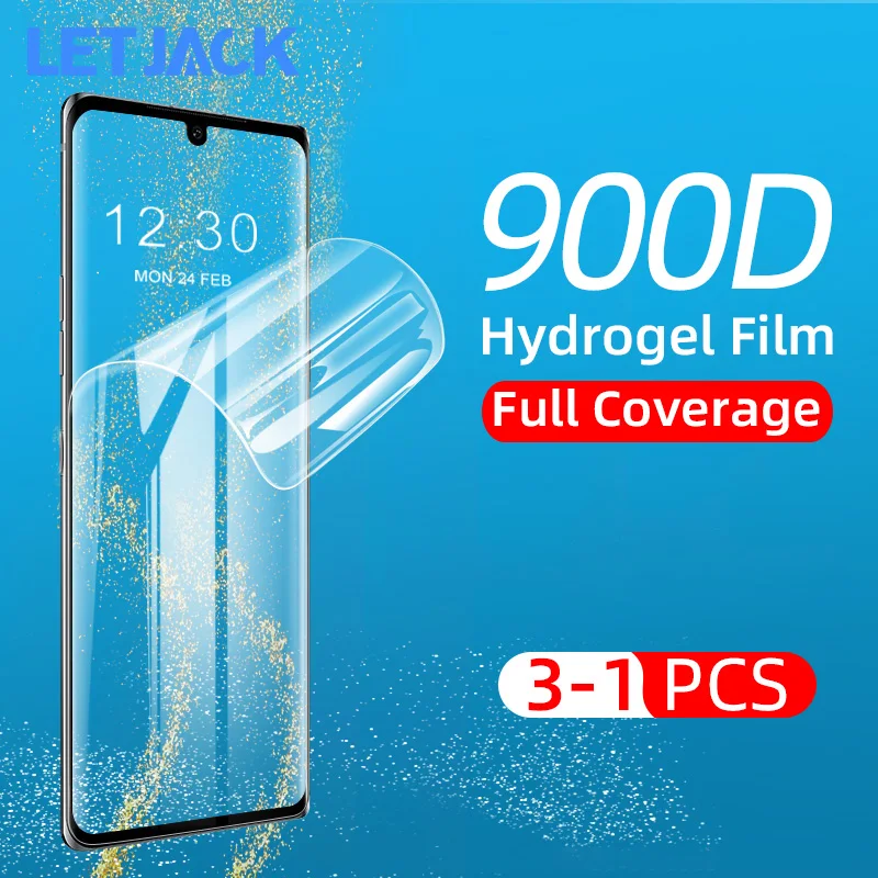 

1-3Pcs Full Curved Hydrogel Film For LG Velvet Wind V60 V50 V40 V30 Plus Stylo 5 6 7 K92 K71 K61 K62 K52 K42 Q52 Q51 Not Glass