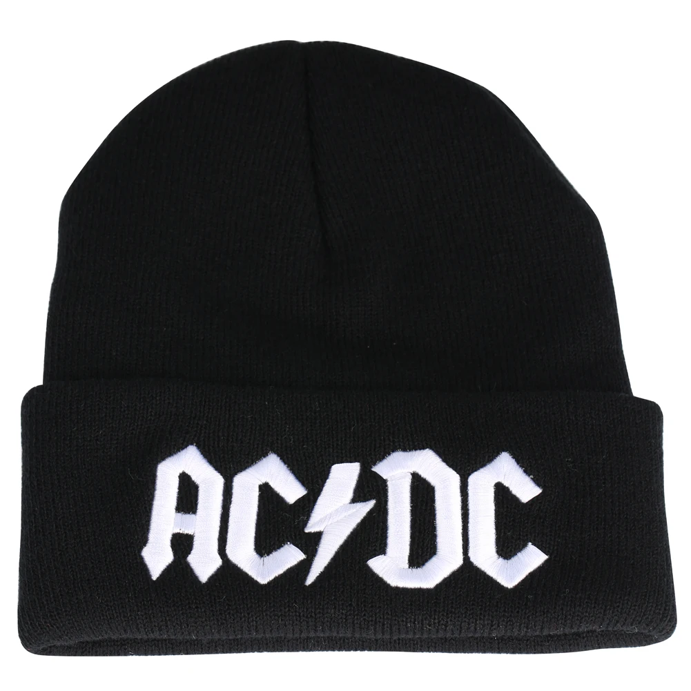 ACDC зимняя шапка с манжетами и буквенным принтом вязаные женские шапки-бини