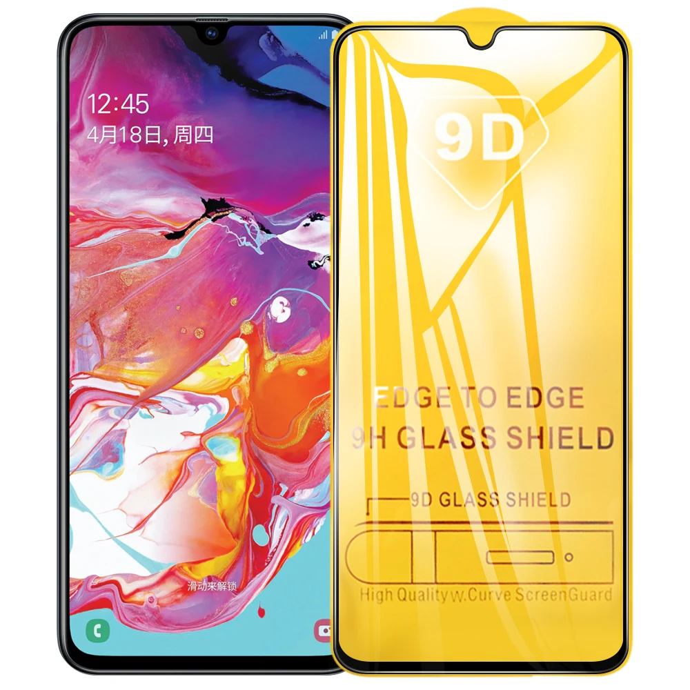 9D протектор экрана из закаленного стекла для samsung Galaxy A50 A30 M20 M10 A7 A8 Plus A9 2018 A 50