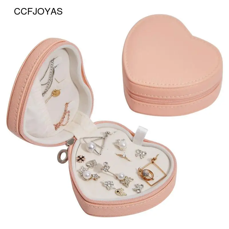 

CCFJOYAS портативная высококлассная шкатулка для ювелирных изделий в форме сердца креативная шкатулка для хранения ювелирных изделий серьги/б...