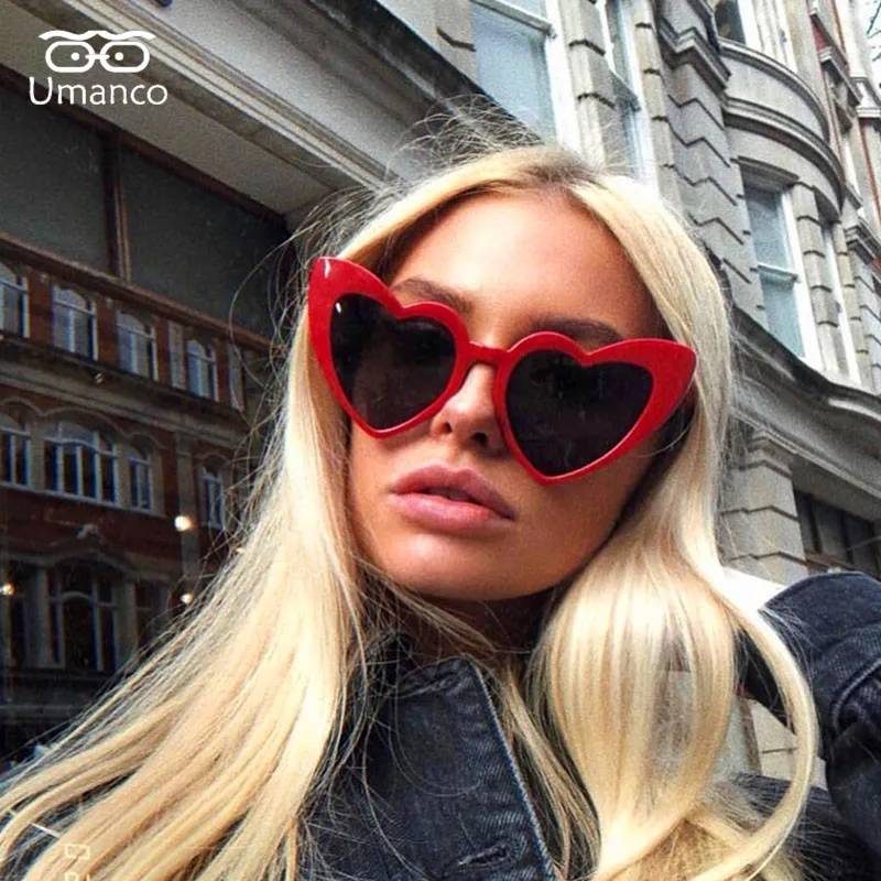 Umanco 2019 новые роскошные дизайнерские солнцезащитные очки в форме сердца для