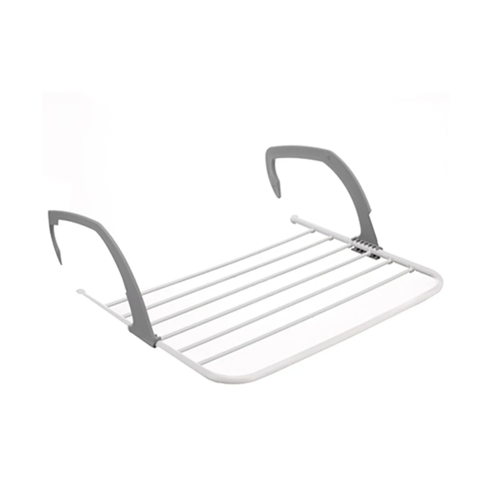 1pc Stainless Steel Drying Shoe Rack Portable Multi-function Window Laundry Balcony Towel Clothes Diaper Dryer Storage Rack