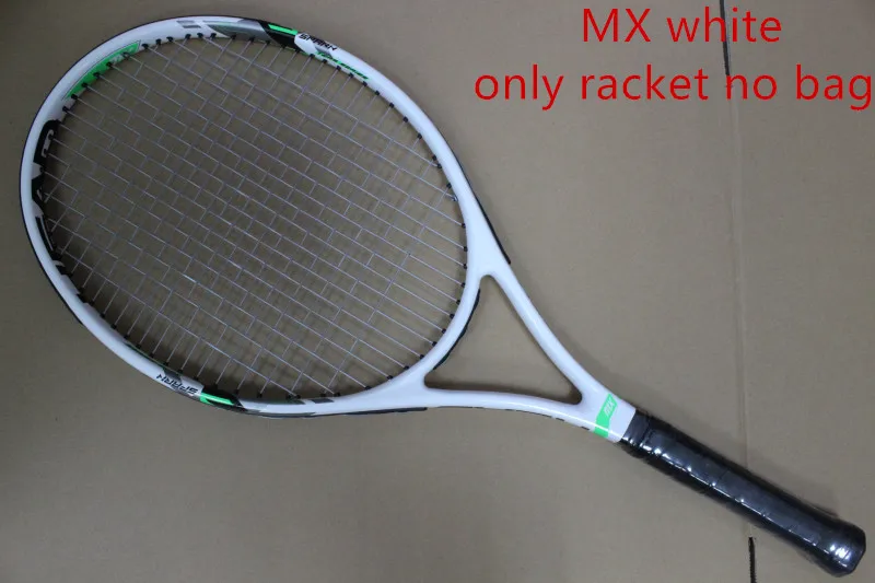 MX White no bag Профессиональная техническая ракетка для тенниса из алюминиевого сплава, ракетка для тенниса - Цвет: MX White no bag