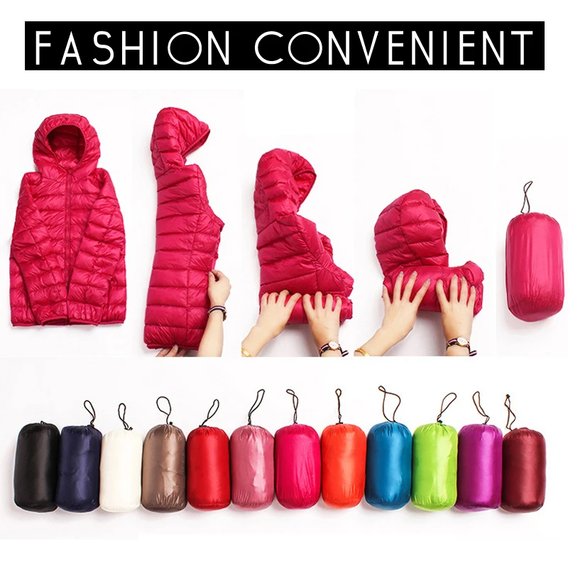 Зимние новые светильник Теплый 90% белая куртка пуховик на утином пуху Женская