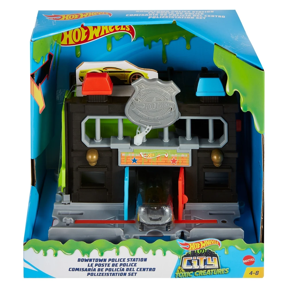 Game Set Hot Wheels City Citys Locations Toxic Police Station GYP38 Toys children Toy Children's boy girls interactive games Play Vehicles |