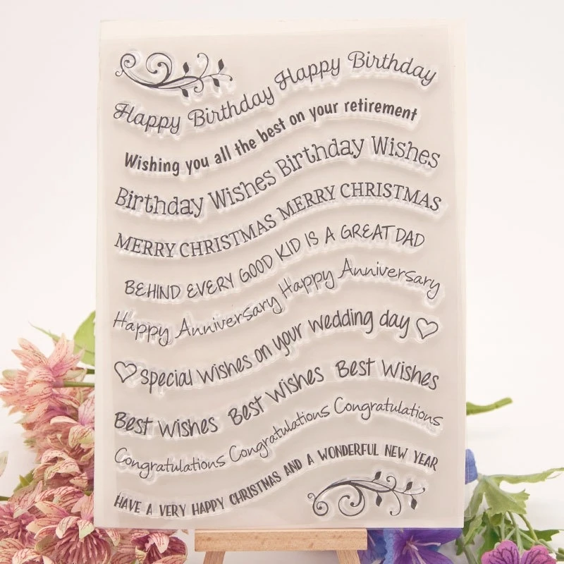 

New Stamps Scrapbook Paper Craft Scrapbooking Transparent Clear Rubber Handmade Decoration Craft Supplies Stamps for Card Making