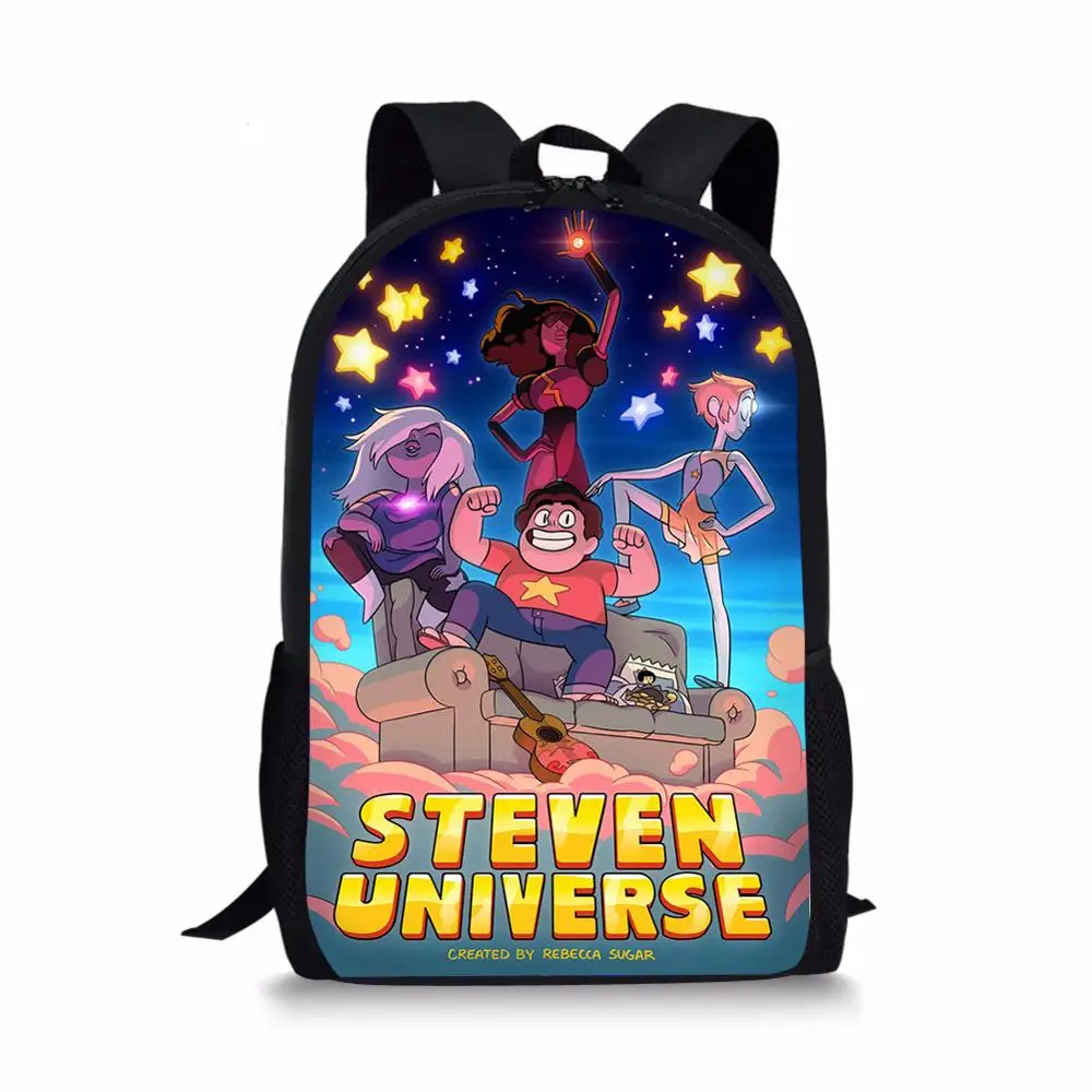 HALYUNASC Children's School Backpack Steven Universe Pattern Kids Backpack Cartoon Anime Toddler Boys Girls School Book Bags