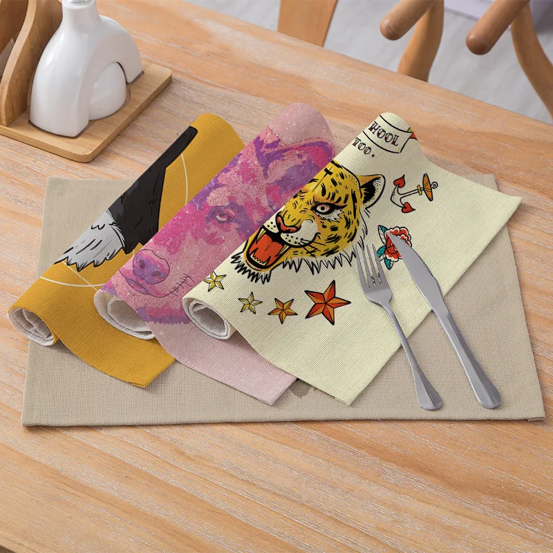 3D с принтом в виде животных коврики для волка на постельном белье изоляции