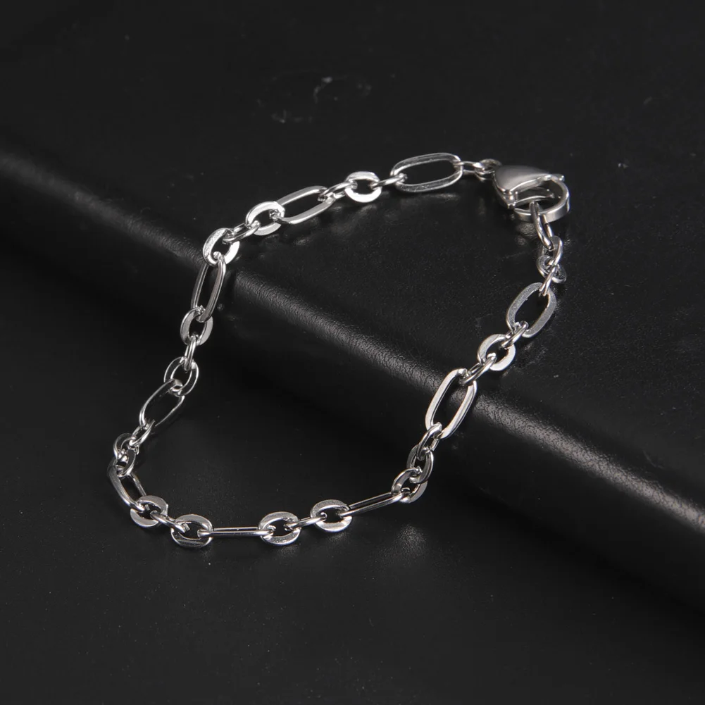 Likegreat нержавеющая сталь звено цепи браслет цвета: золотистый серебристый Цвет Коренастый КУБИНСКИЙ