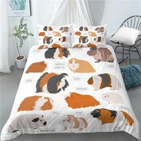 home living luxury 3d guinea pig print 23pcs comfortable duvet cover pillowcase bedding sets queen and king aueuus size