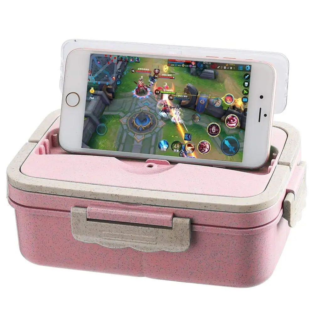 Ланч бокс из пшеничной соломы бэнто боксы для микроволновой печи набор 3