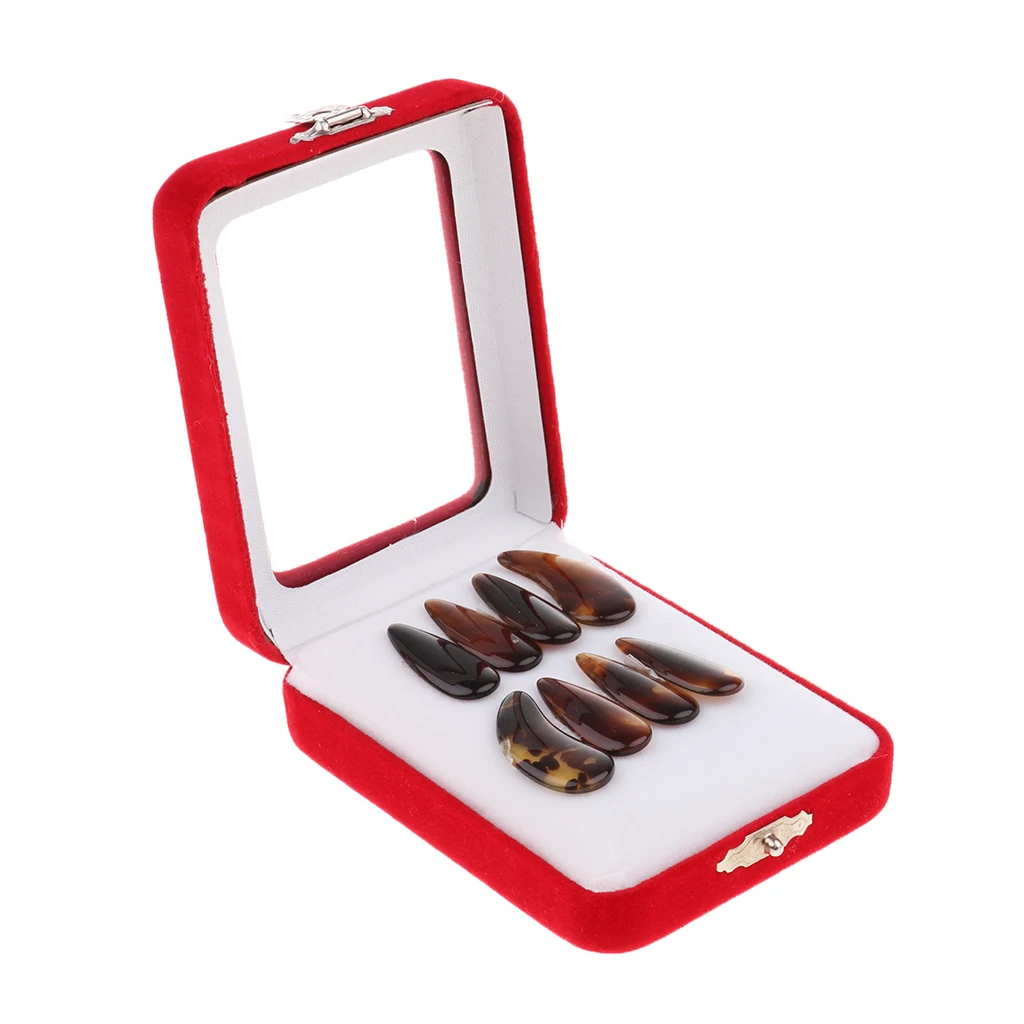 8 шт. китайские ногти с хлопковой клейкой лентой для Guzheng|Медиатор| |