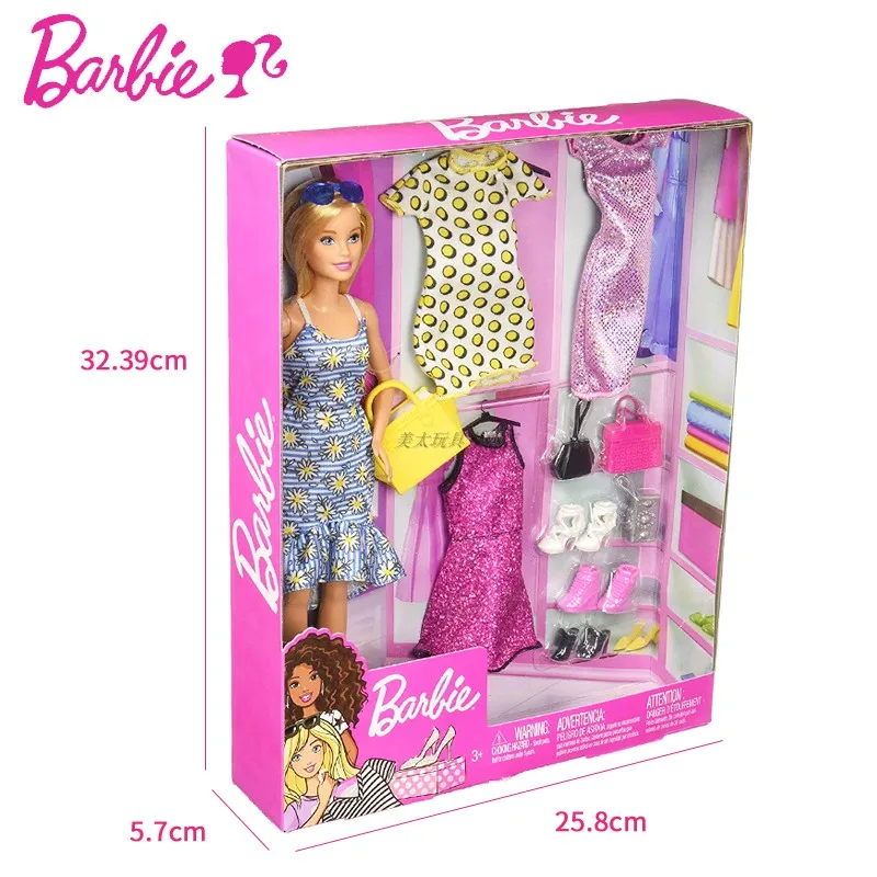 Mattel Подлинная Барби вечерние Тия Модная кукла набор принцесса девушка платье