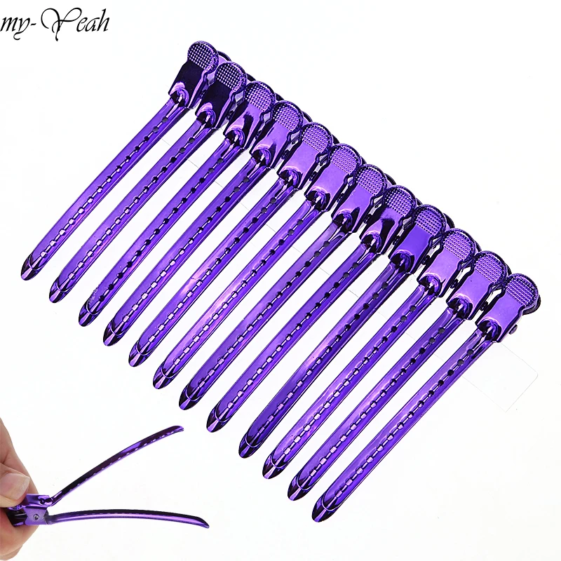 Металлический зажим для волос 12 шт./компл. Аллигатор|sectioning clips|hairdressing clipshairdressing