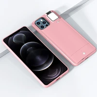 for iphone13 12 11 pro max phone case fill light selfie beauty ring flash stable case for iphone xr x xs max 13 12 pro 7 8 plus