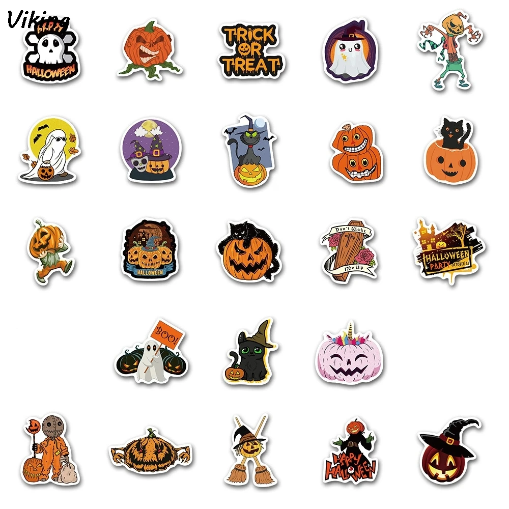 

20Set G1234 50 Pcs/set Cartoon Halloween Stickers DIY Skateboard Guitar Motorcycle Laptop Luggage Classic Toy Horror Sticker