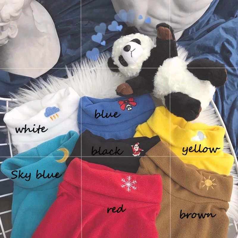 Женские футболки в Корейском стиле, с мультяшным принтом, с вышивкой, Kawaii, теплые, забавные, повседневные, рождественские Топы для женщин, s Ulzzang, водолазка, высокое качество - Цвет: black
