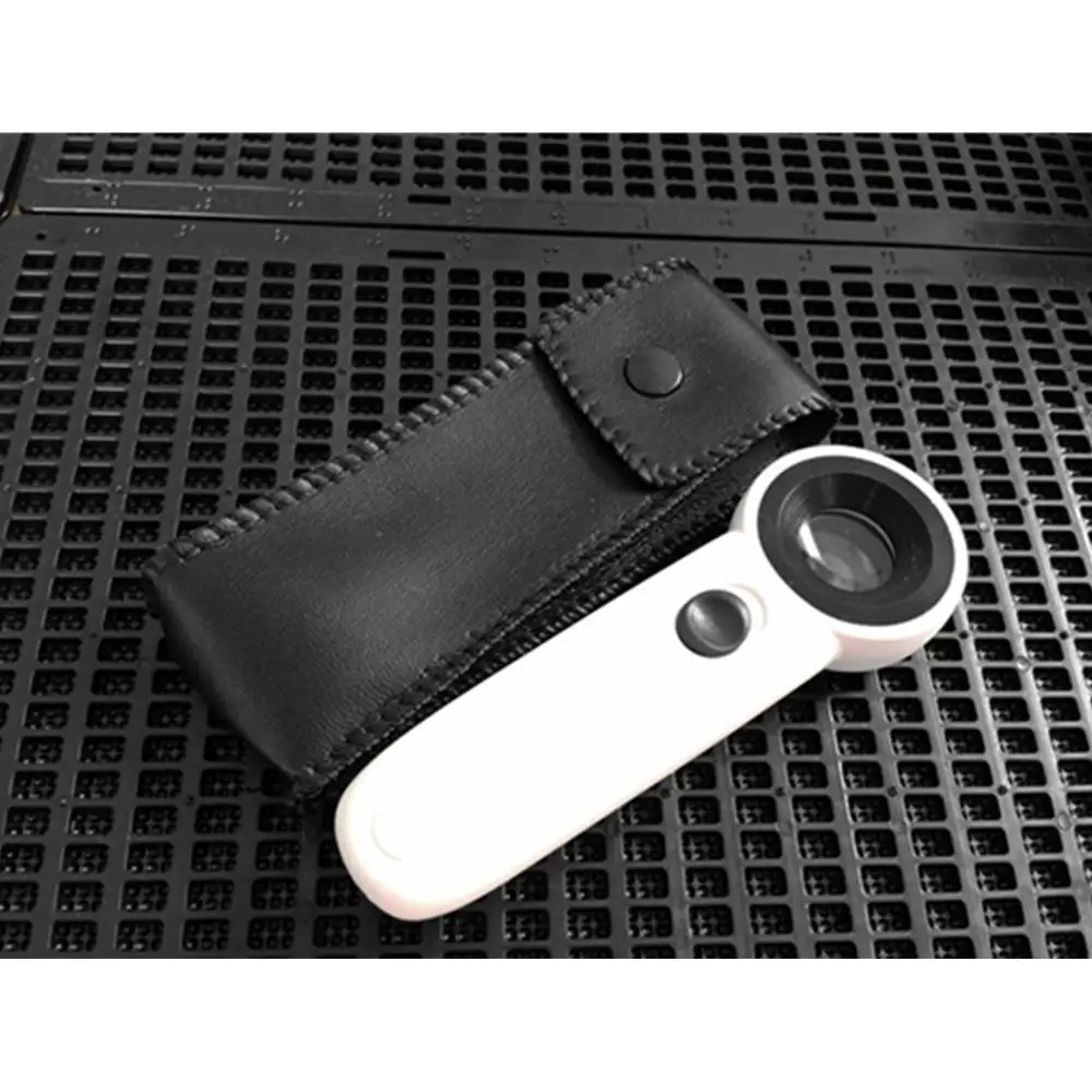 Увеличительное стекло для ювелирных изделий Портативная Лупа с 2 светодиодами 40