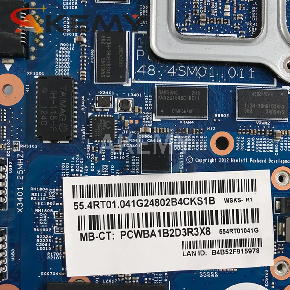 

AKemy Laptop motherboard for HP Probook 4445S 4545S 4446S PC Mainboard 683599-001 683599-601 48.4SM01.011 full tesed DDR3
