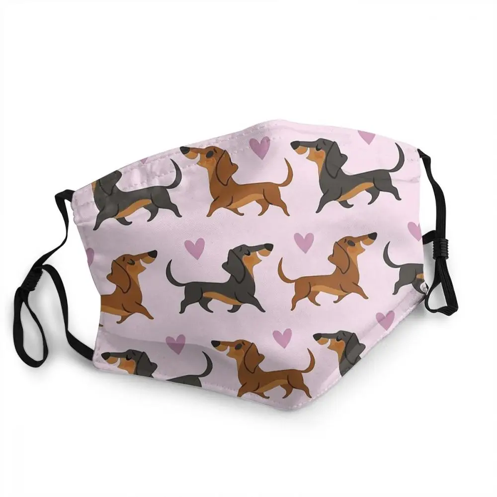 

Dachshund Wiener Sausage Doxie Dog Lover Reusable Mouth Face Mask Anti Haze Dustproof Mask Protection Cover Respirator Muffle