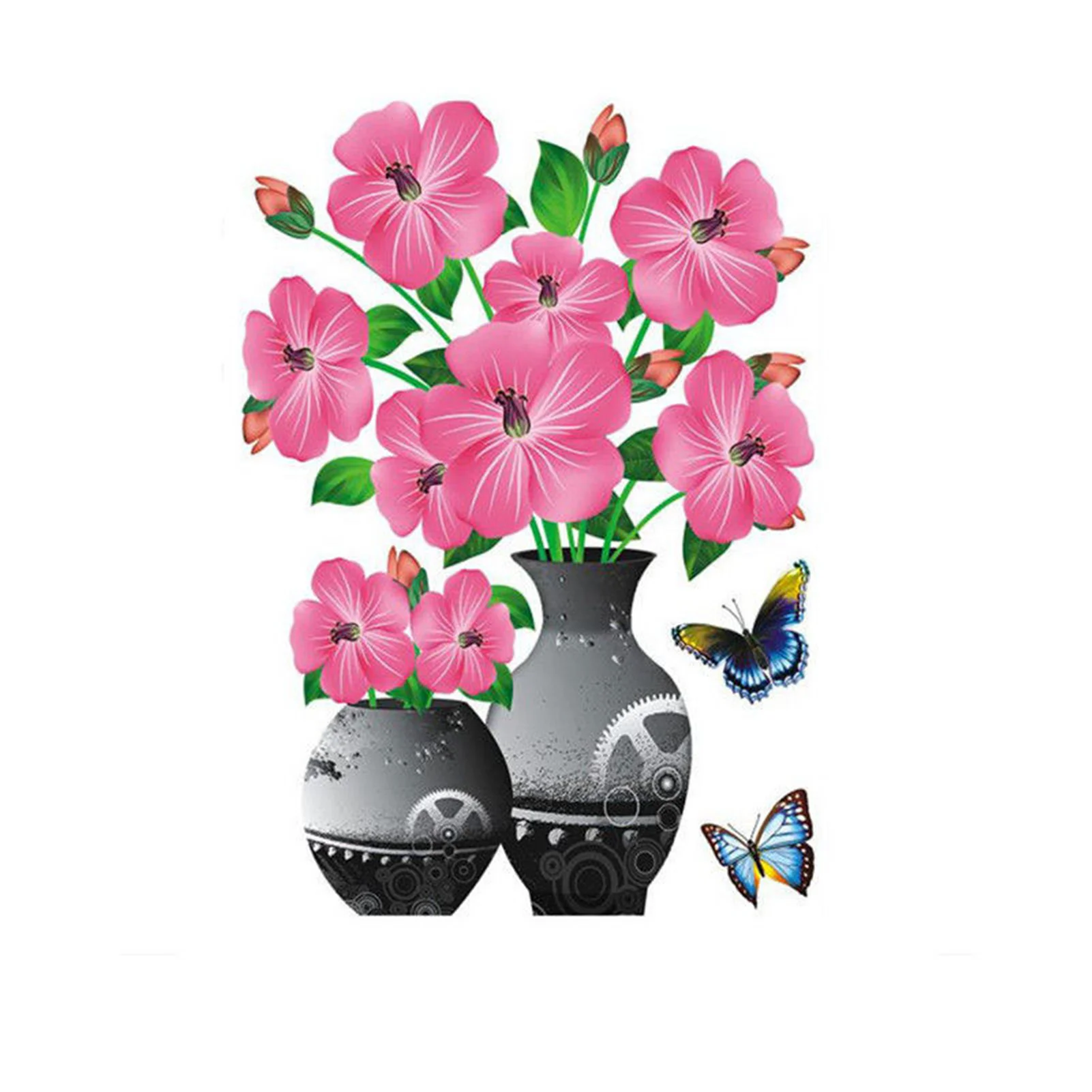 

Hot DIY Plant Vase 3D Stereo Stickers Self-Adhesive Wall Refrigerator Decoration Waterproof FQ-ing