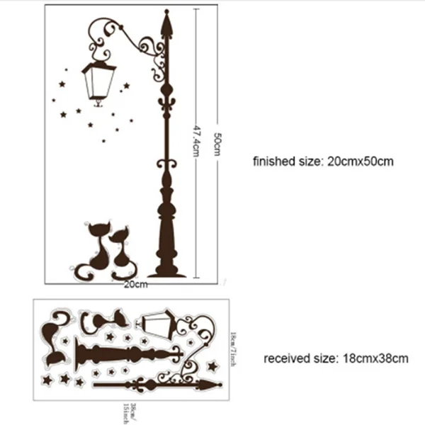 Креативная популярная Античная лампа сделай сам настенная наклейка с