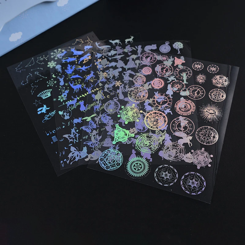 4 шт. прозрачные декоративные материалы лазерная пленка из смолы для творчества