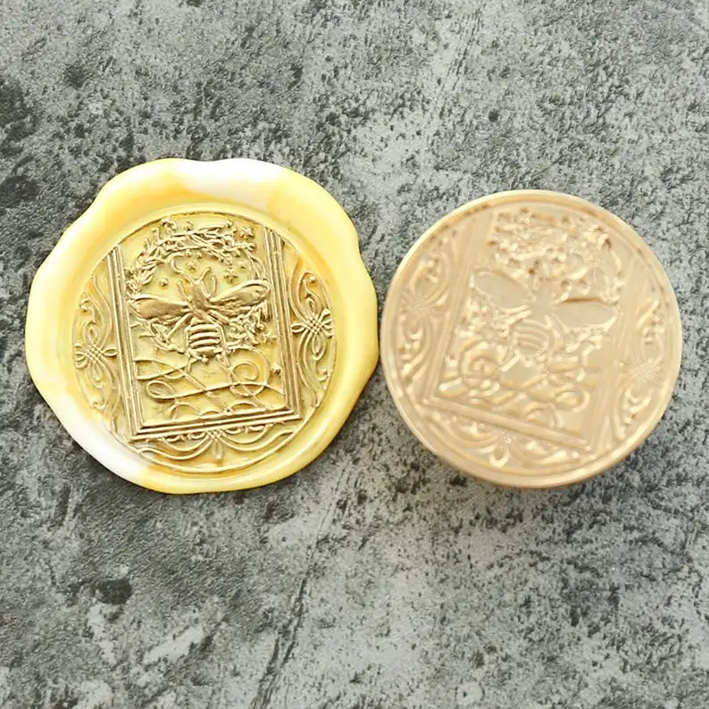 Пчелиный воск печать с ручкой мед пчела расческа уплотнение штамп Свадебные