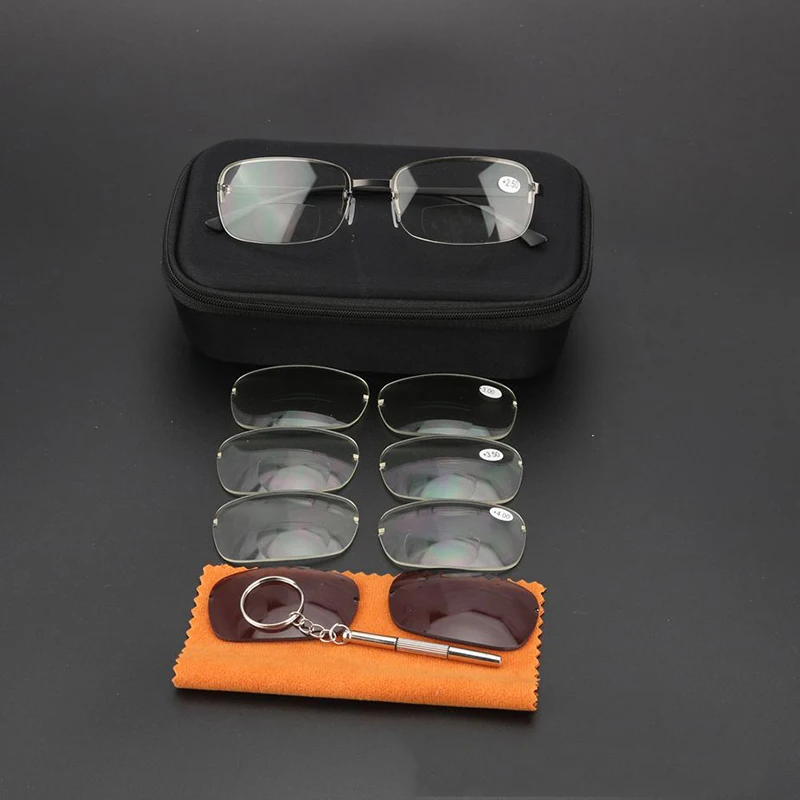 Очки для чтения N5 мужчин и женщин аксессуар с полуободковой оправой блокировка