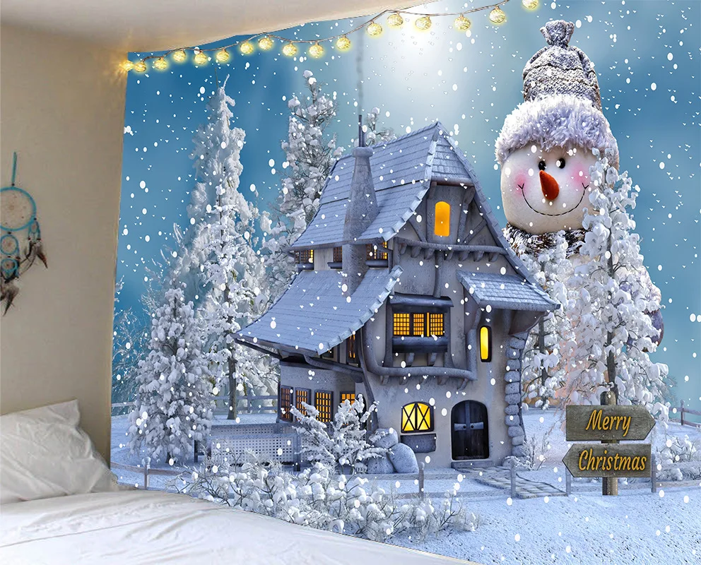 Настенные ковры с Санта-Клаусом украшение для спальни пляжный коврик домашний