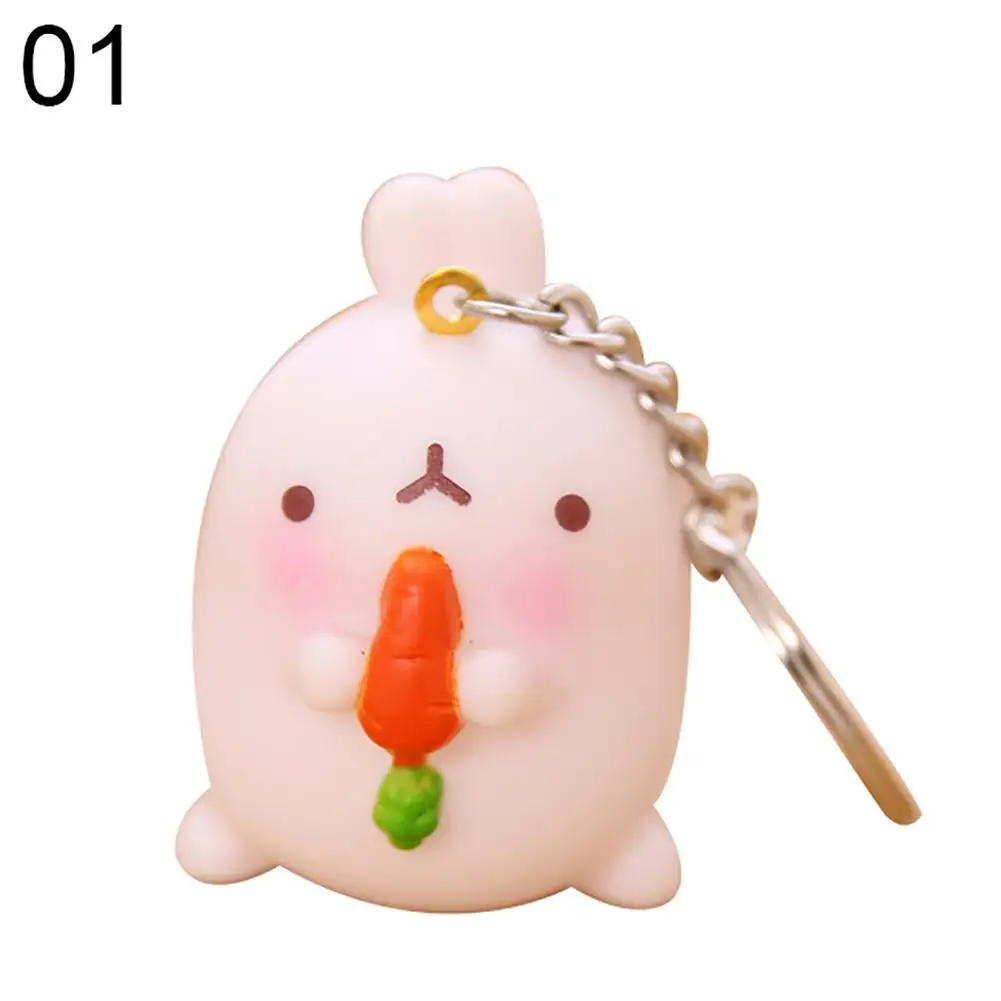 Милый мультфильм кролик кольцо для ключей с сумочкой брелок подвесками