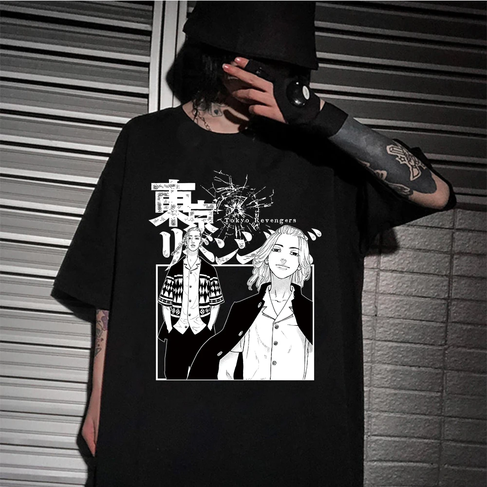 

Футболка мужская с коротким рукавом, аниме Токийский призрак, Харадзюку