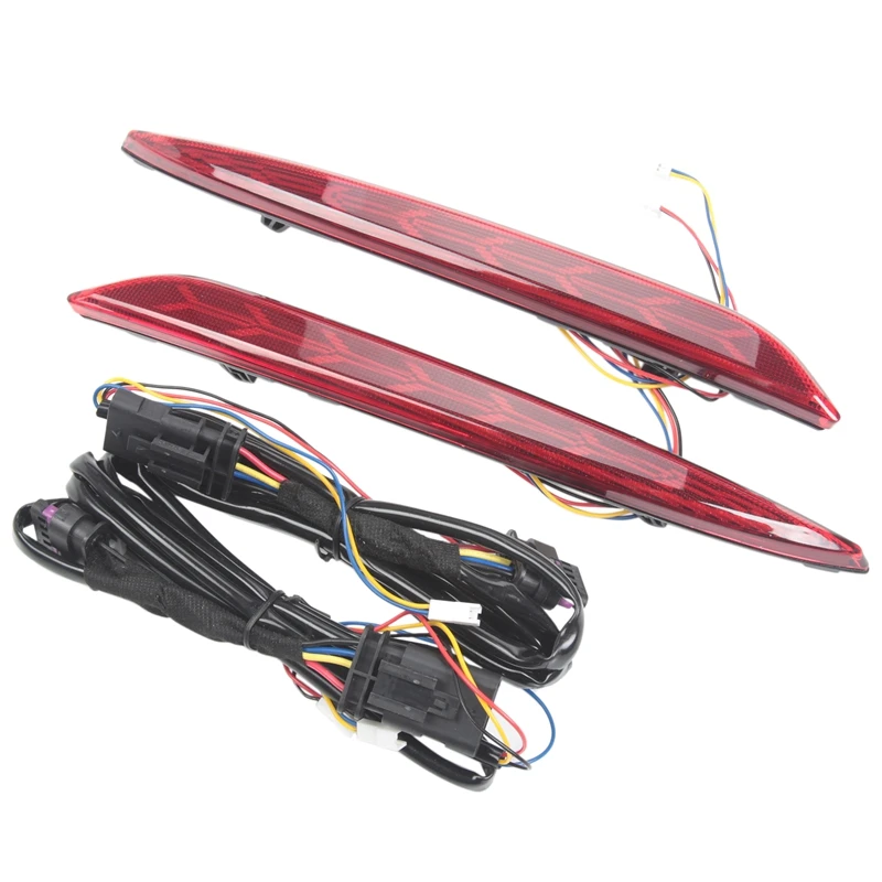 

Rear Bumper Turn Signal Brake Light Modified Tail Light Fog Light for Tesla Model3 17-21 Fish Bone Tail Light with Cable