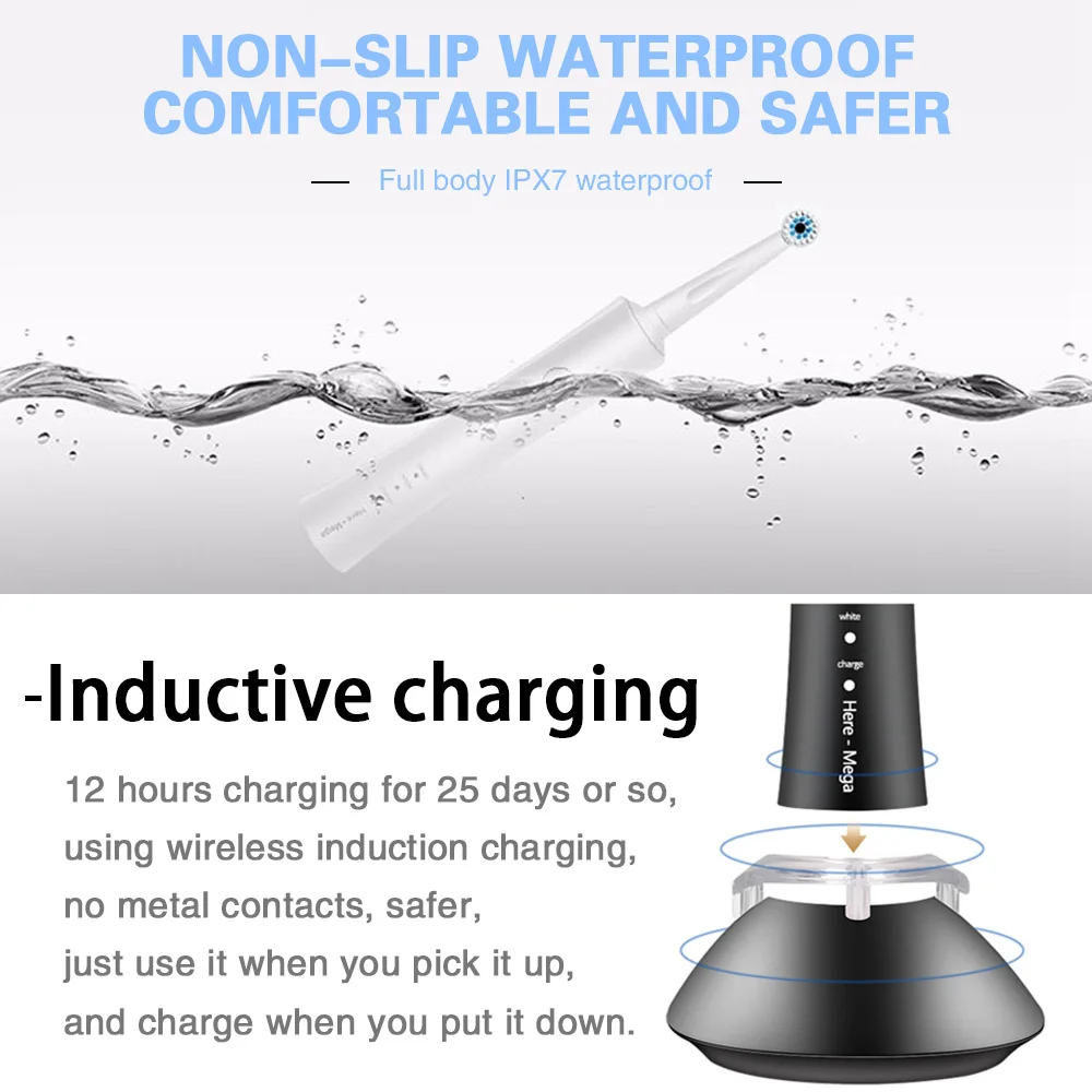 

An Electric Toothbrush travel brushes Rotating Inductive charging oral tooth brush Waterproof dental power for teeth cleaning 5