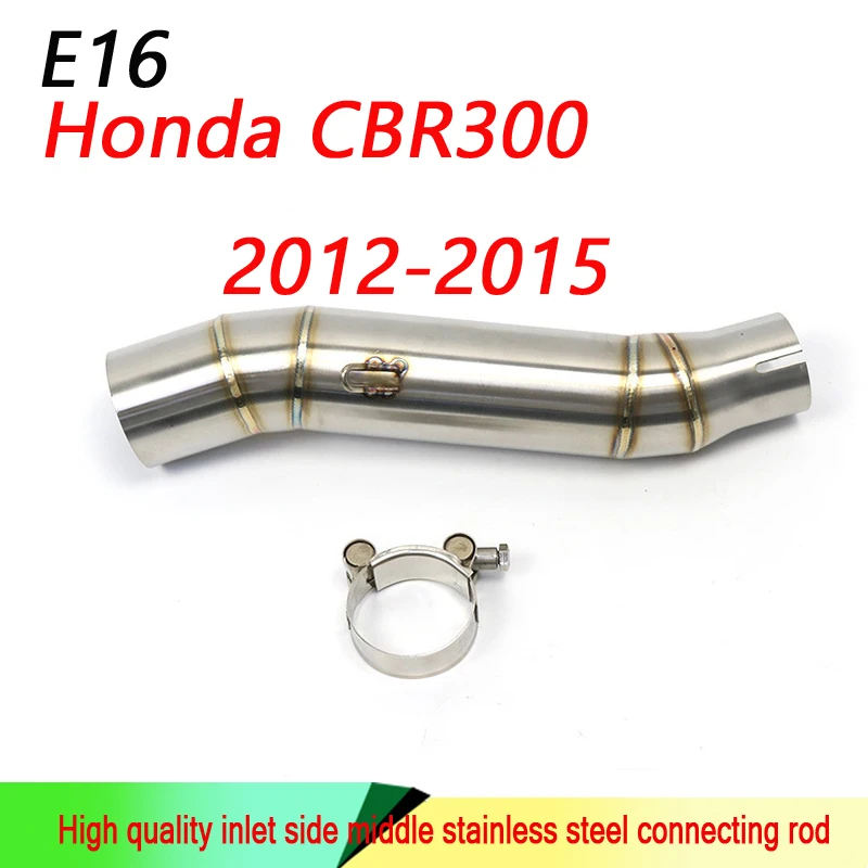 

Motorcycle sports car modified CBR300R straight row stainless steel middle 51MM modified exhaust pipe middle