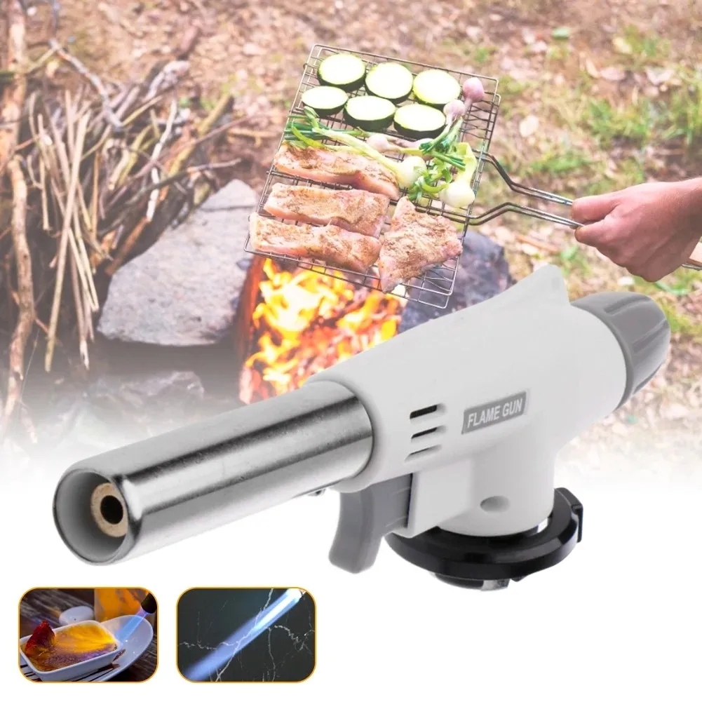 

2Pcs Gas Torch Flame Gun Metal Flame Gas Torch Butane Burner BBQ Maker Lighter Welding Gas Blowtorch Cooking