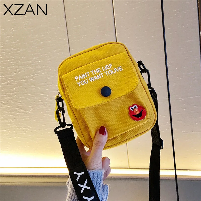 

Fashion Women Canvas Bag Casual Cute Single Shoulder Bags 2021 New Handbag Outdoor Bag Zipper Messenger Crossbody Bag Clutch