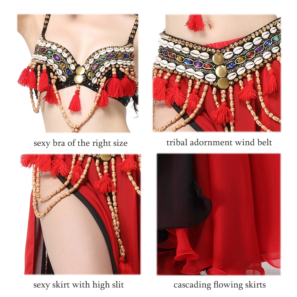 Новинка Женский Племенной Цыганский бюстгальтер для танца живота с регулируемым