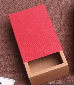 Red and brown 10 шт коробка из крафт-бумаги с матовой прозрачной крышкой ящик стиль картонная коробка для куклы упаковка ювелирных изделий Подарочная коробка - Цвет: Red and brown