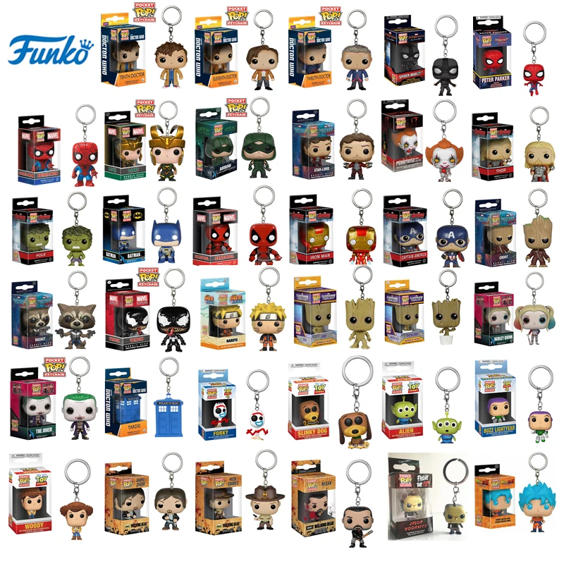ФИГУРКА-БРЕЛОК FUNKO POP МАРВЕЛ ЖЕЛЕЗНЫЙ ЧЕЛОВЕК ГРУТ ЛОКИ ОНО ДОКТОР КТО НАРУТО КОЛЛЕКЦИОННЫЙ КЛЮЧЕВОЙ КОЛЬЦО МОДЕЛИ ПОДАРКИ