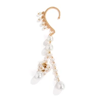 cool temperament ear bone clip earrings design sense pearl tassel without pierced earrings female jewelry